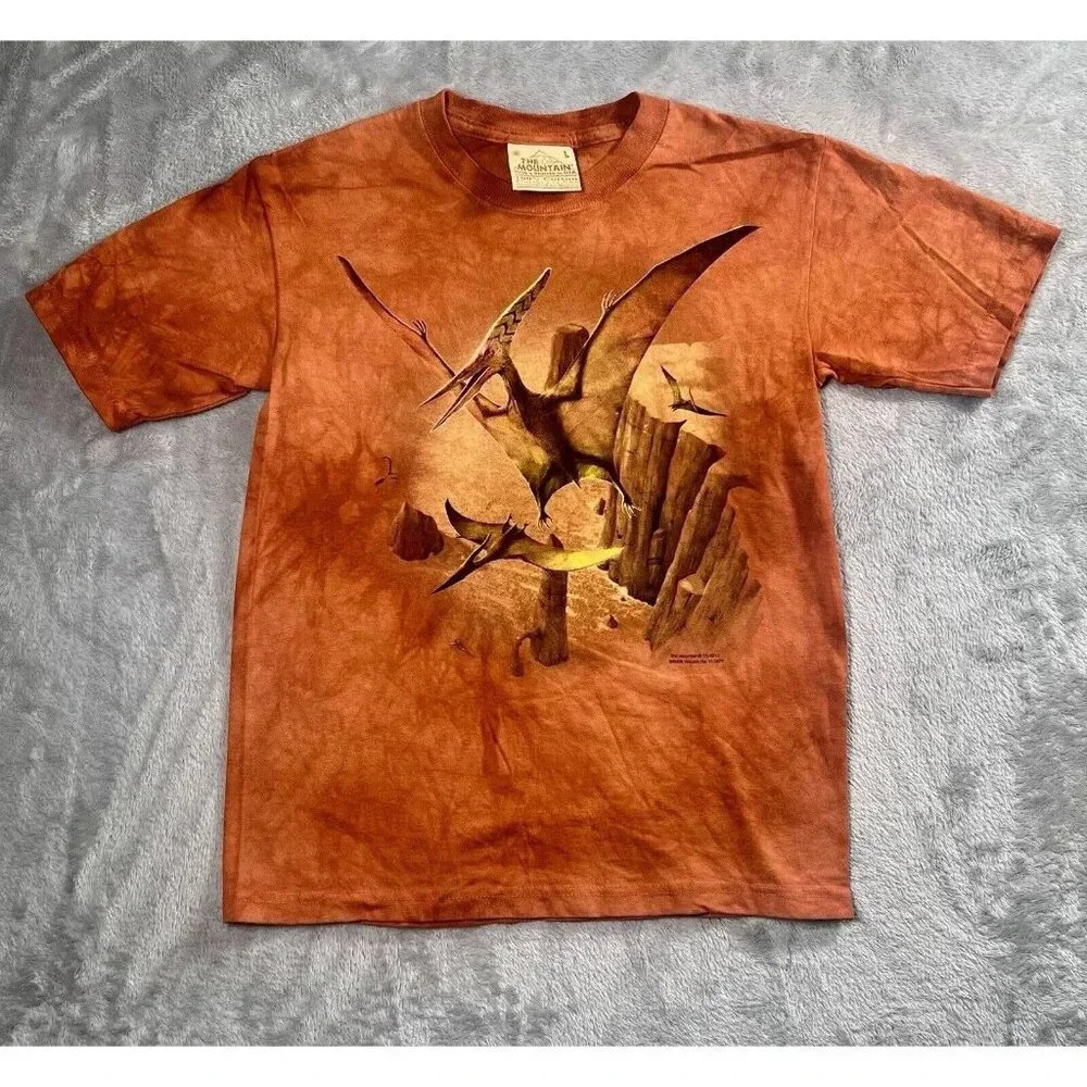 VTG-The mountain Pterosaur T-shirt-Tie Die Unique Alien- Made In USA YOUTH L